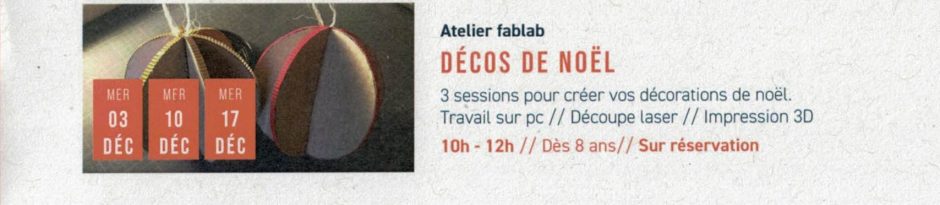 © Atelier FabLab - Décos de Noël_Saint-Éloy-les-Mines - Pays de saint Eloy