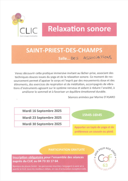 © Relaxation sonore_Saint-Priest-des-Champs - CLIC