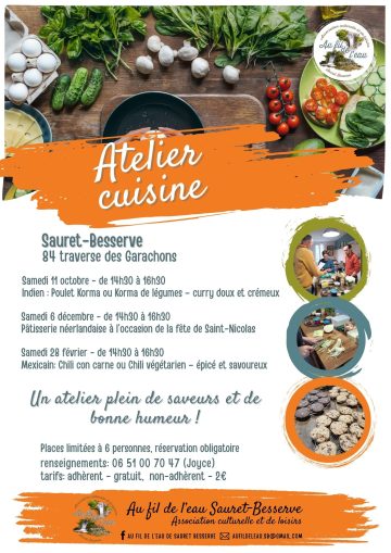 © Atelier de cuisine_Sauret-Besserve - Association Au fil de l'eau de Sauret-Besserve