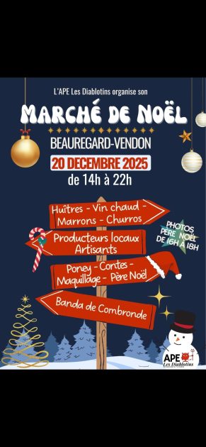 © Marché de noël de Beauregard Vendon - Affiche marché de noël
