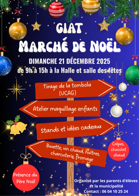 © Marché de Noël_Giat - Association Amicale Laïque - Parents d'Elèves