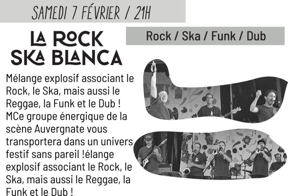 © Concert - La rock Ska Blanca_Saint-Éloy-les-Mines - Le Bancal