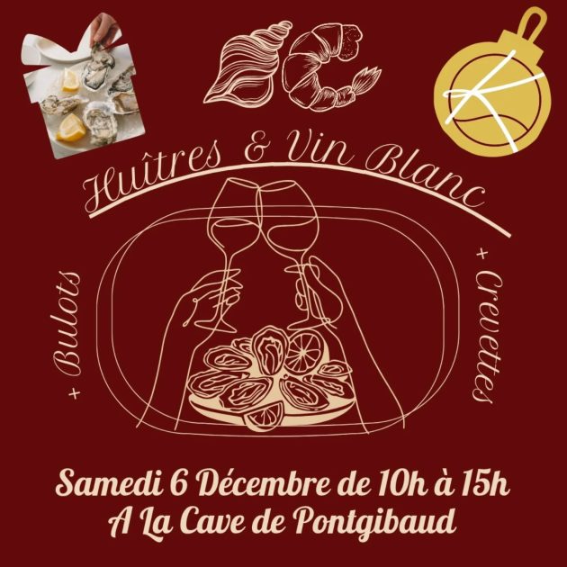 © Dégustation huîtres et vin blanc_Pontgibaud - Au Grain Volcani'k