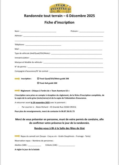 © Randonnée tout terrain_Giat - Team Auvergne 63