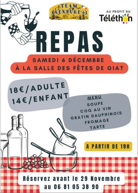 © Repas au profit du Téléthon_Giat - Team Auvergne 63