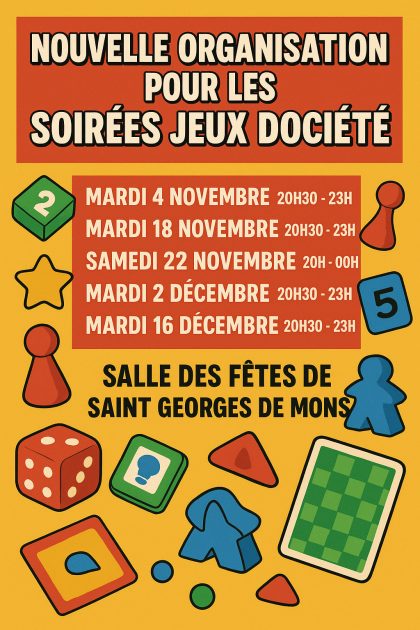 © Soirée jeux de société_Saint-Georges-de-Mons - Amicale laïque St Georges de Mons