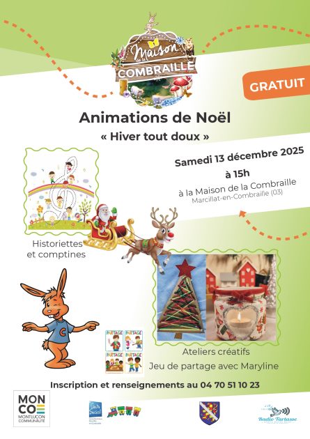 Animations de Noël : "Hiver tout doux"_Marcillat-en-Combraille