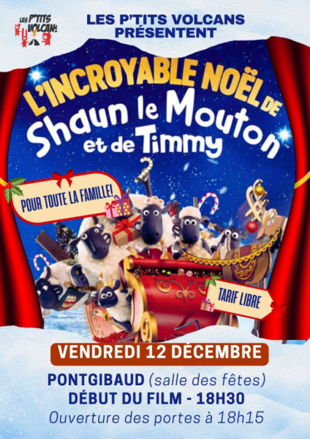 © Cinéma enfant - Shaun le mouton_Pontgibaud - Les p'tits Volcans à Pontgibaud