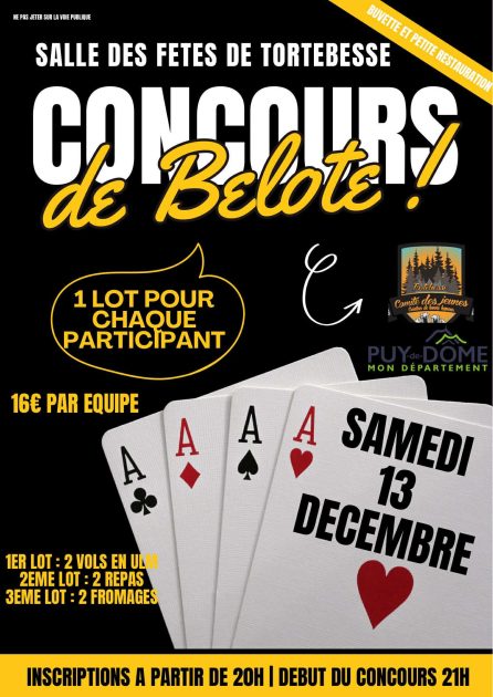 © Concours de belote_Tortebesse - Association comité des fêtes