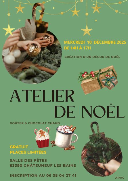 © Atelier décorations de Noël_Châteauneuf-les-Bains - APAC