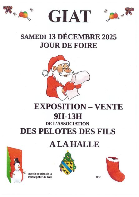 © Expo vente Des pelotes des fils lors de la foire de Giat - Association Des pelotes des fils