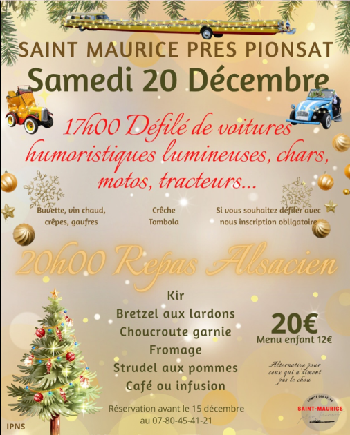 Défilé de véhicules et repas_Saint-Maurice-près-Pionsat