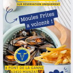 © Repas moules frites_Manzat - restaurant le rêve bleu