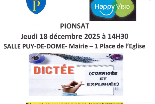 Dictée de Pionsat