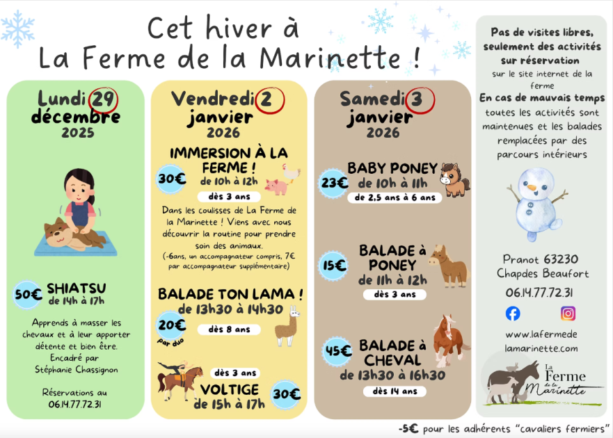 © Cet hiver à La ferme de Marinette_Chapdes-Beaufort - La Ferme de Marinette