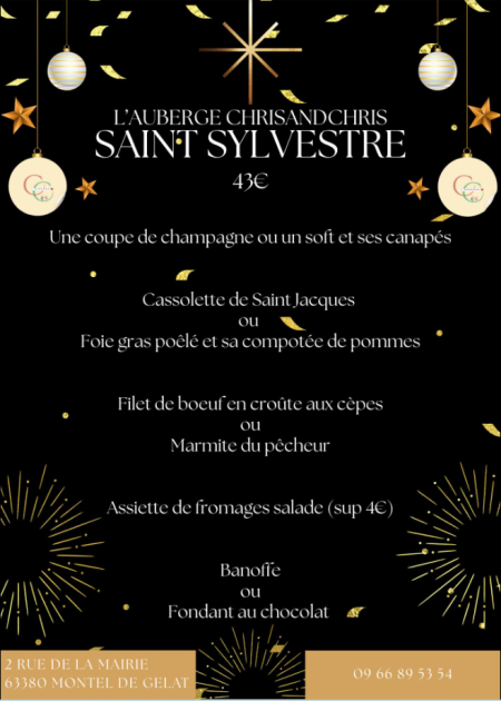 © Repas de la Saint Sylvestre_Montel-de-Gelat - Auberge Chris ans Chris