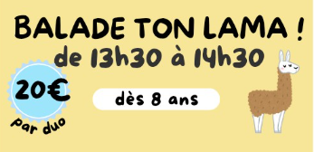 © Balade ton lama_Chapdes-Beaufort - La Ferme de La Marinette