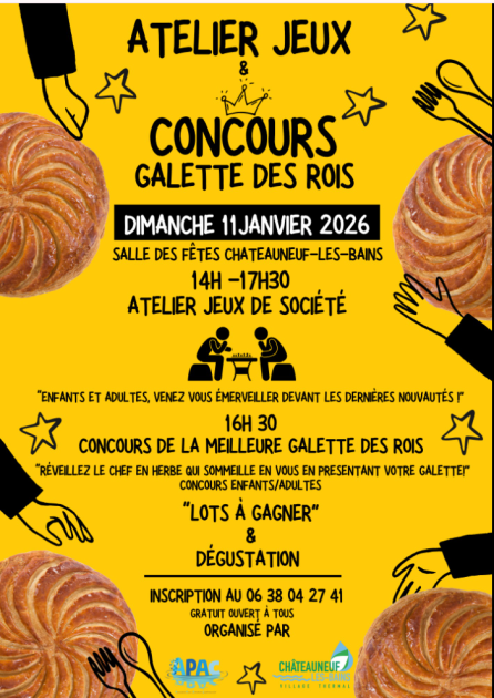 © Concours Galette des Rois et après-midi jeux de société_Châteauneuf-les-Bains - Apac