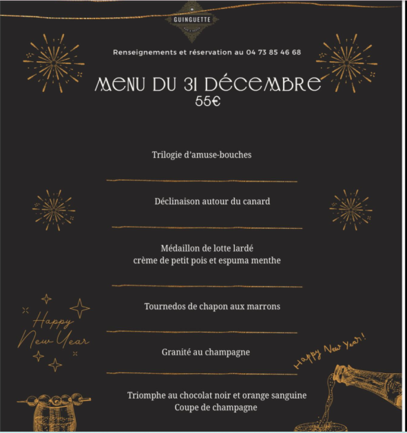 © Repas de la Saint Sylvestre_Biollet - La guinguette