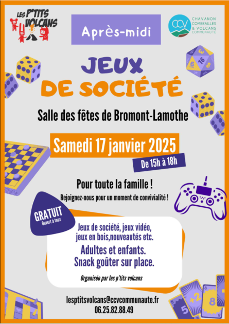 © Après midi - Jeux de société_Bromont-Lamothe - Les p'tits volcans