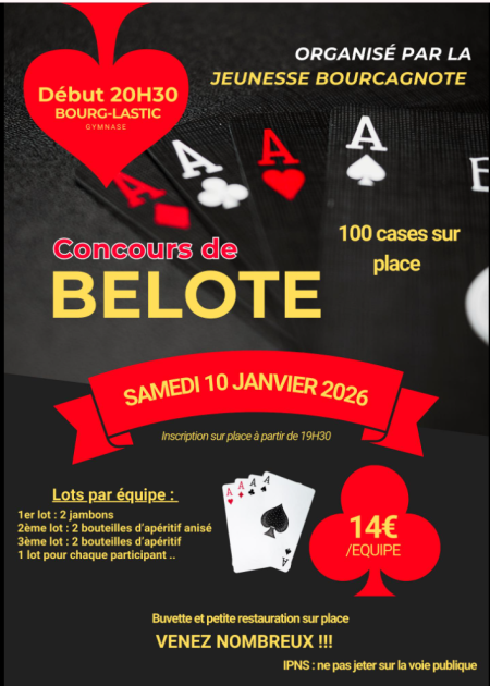© Concours de Belote_Bourg-Lastic - Jeunesse Bourganote
