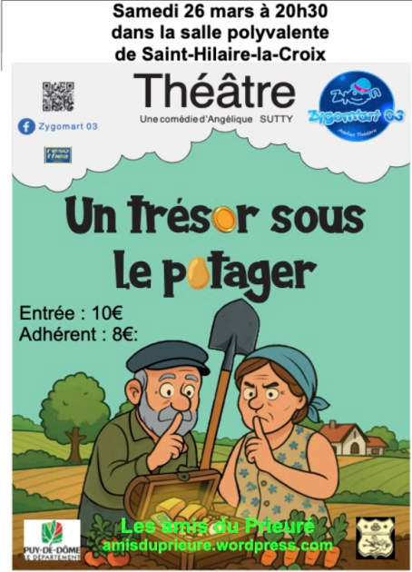 © Théâtre - Un trésor sous le potager_Saint-Hilaire-la-Croix - Association Les Amis du Prieuré