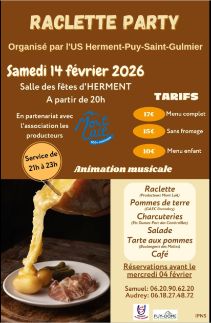 © Raclette party_Herment - US Herment Puy Saint Gulmier