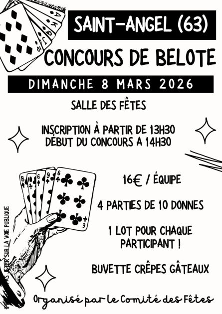 © Concours de belote_Saint Angel - Comité des fêtes