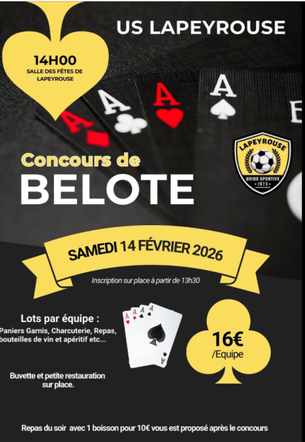 © Concours de belote - US Lapeyrouse_Lapeyrouse - US - Lapeyrouse