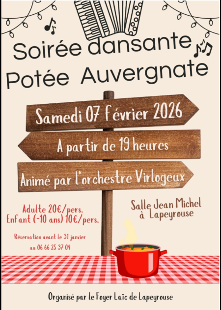 © Soirée dansante et potée auvergnate_Lapeyrouse - Le foyer Laïque