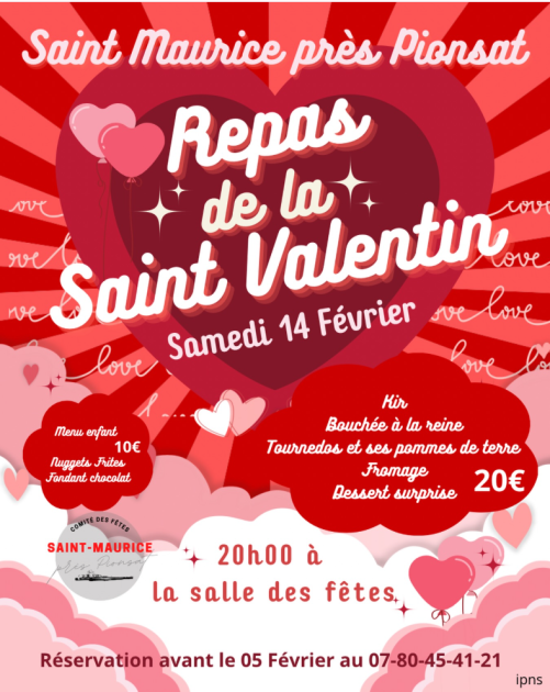 © Repas Saint-Valentin_Saint-Maurice-près-Pionsat - Association Comité des fêtes de Saint-Maurice