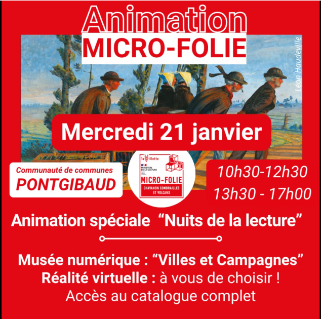 © Micro Folie - œuvres autour des villes et des campagnes_Pontaumur - Communauté de Communes