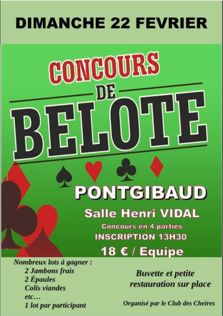 © Concours de belote_Pontgibaud - Le Club des Cheires