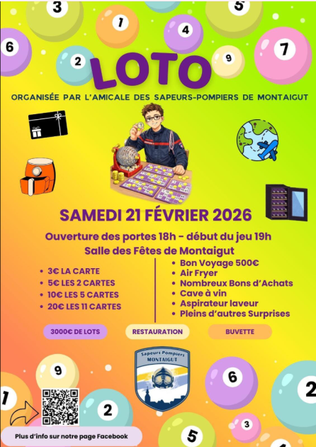© Loto des Sapeurs Pompiers_Montaigut-en-Combraille - Association des Sapeurs Pompiers de Montaigut-en-Combraille