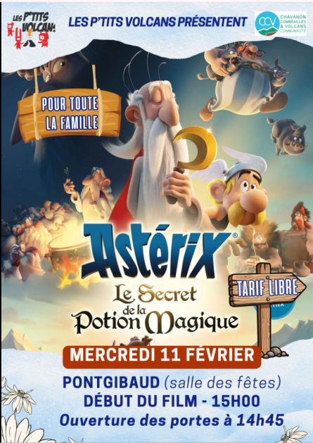© Cinéma enfant - Astérix Le Secret de la Potion Magique_Pontgibaud - Les p'tits Volcans à Pontgibaud