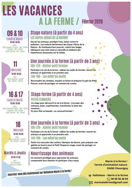 Les vacances à la ferme