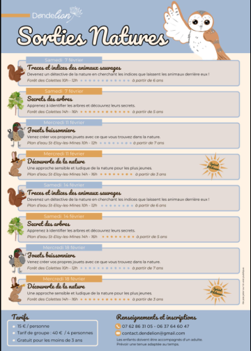 © Atelier - Découverte de la nature_Saint-Éloy-les-Mines - Dendelion