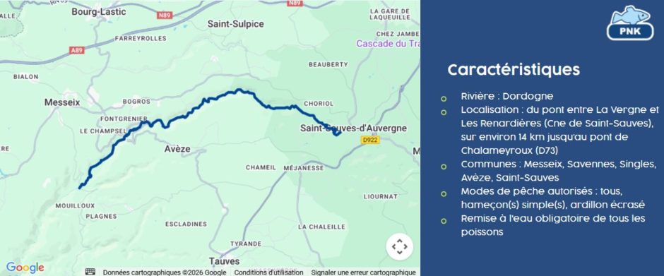 © La Dordogne à Chalameyroux - Fédération de Pêche 63