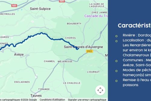 Parcours no-kill - La Dordogne à Chalameyroux