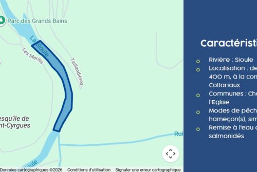 Parcours no-kill - La Sioule à Châteauneuf-les-bains