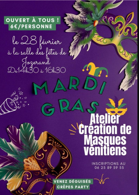 Atelier - Création de Masques Vénitiens_Jozerand