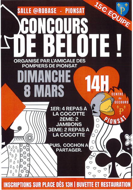 © Concours de belote_Pionsat - Amicale de Sapeurs Pompiers
