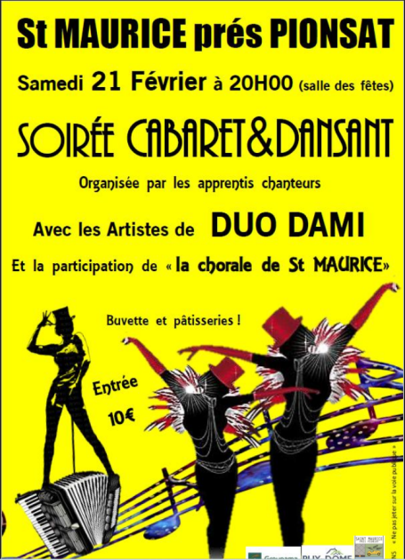© Soirée cabaret dansant_Saint-Maurice-près-Pionsat - Les apprentis chanteurs