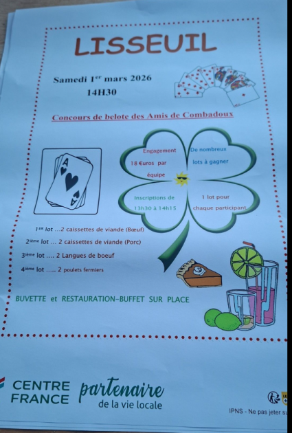 © Concours de belote_Lisseuil - Les amis de Combadoux