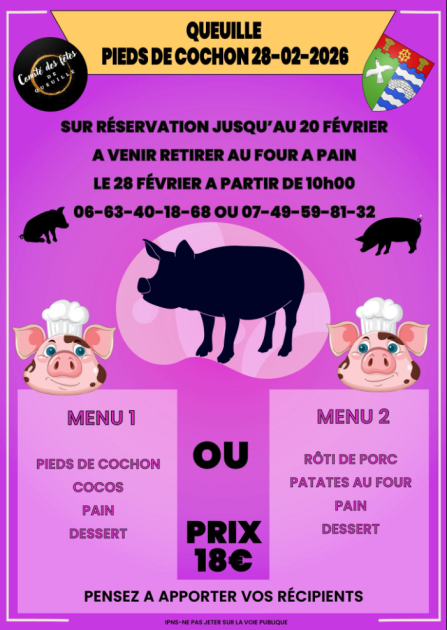 © Repas à emporter_Queuille - Comité des fêtes