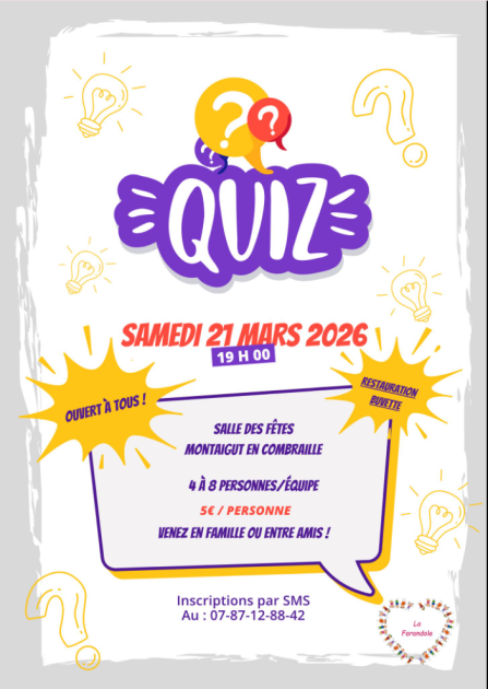 © Quiz - APE La farandole_Montaigut-en-Combraille - APE La farandole