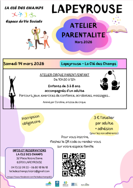 © Atelier cirque parent/enfant_Lapeyrouse - Association La Clé des Champs
