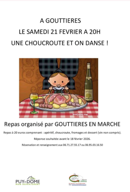 © Repas - Une choucroute et on danse_Gouttières - Association gouttières en marche