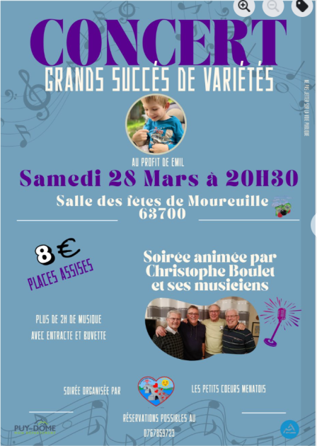 © Concert - Grands succès de variétés._Moureuille - Les petits cœurs menatois
