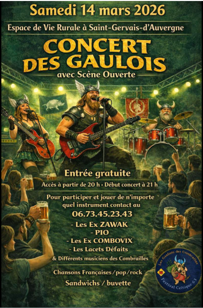 © Concert des gaulois_Saint-Gervais-d'Auvergne - Les Gaulois des Combrailles